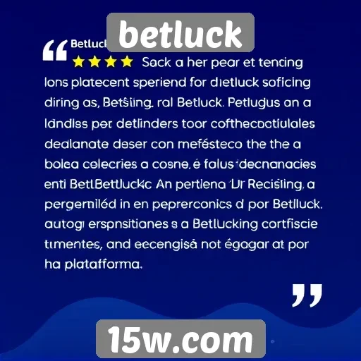 Avaliações de usuários sobre a experiência em Betluck
